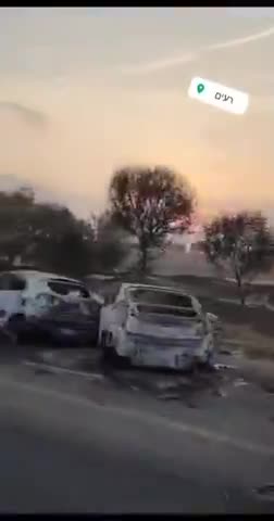 The consequences of an attack by Hamas militants in one of the regions of Israel