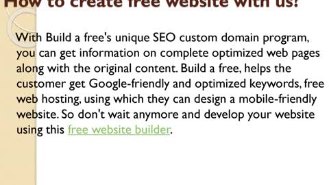 BuildaFree | Free Website Builder