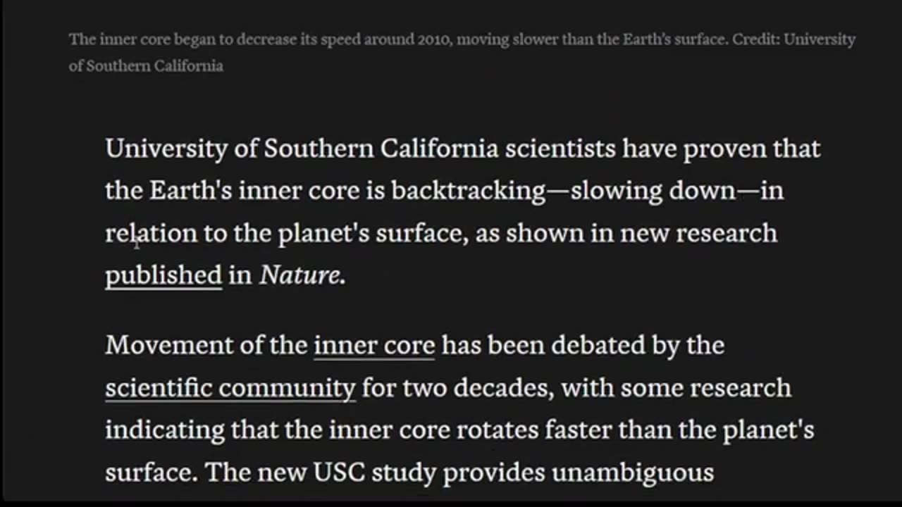 Marfoogle News - EARTH'S CORE REVERSAL IS SLOWING TIME!