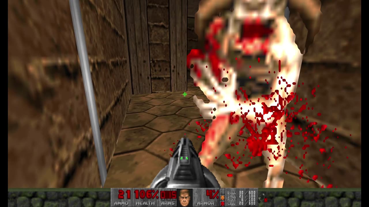 Brutal Doom - Plutonia - Pistol Start - Hard Realism - Hunted (MAP11)