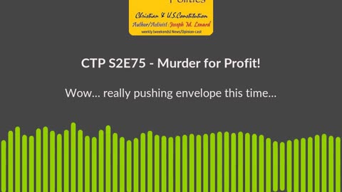 CTP #MurderForHire... most provocative show to date... CTP S2E75 Soundbite..