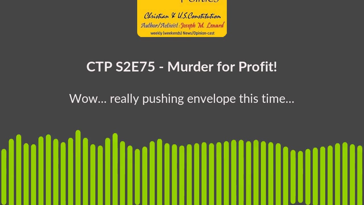 CTP #MurderForHire... most provocative show to date... CTP S2E75 Soundbite..