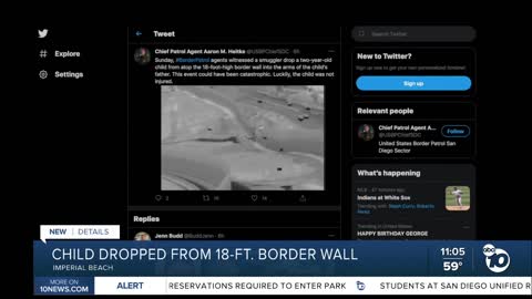 ANOTHER 2 Year Old Child Dropped Over 18 ft Border Wall