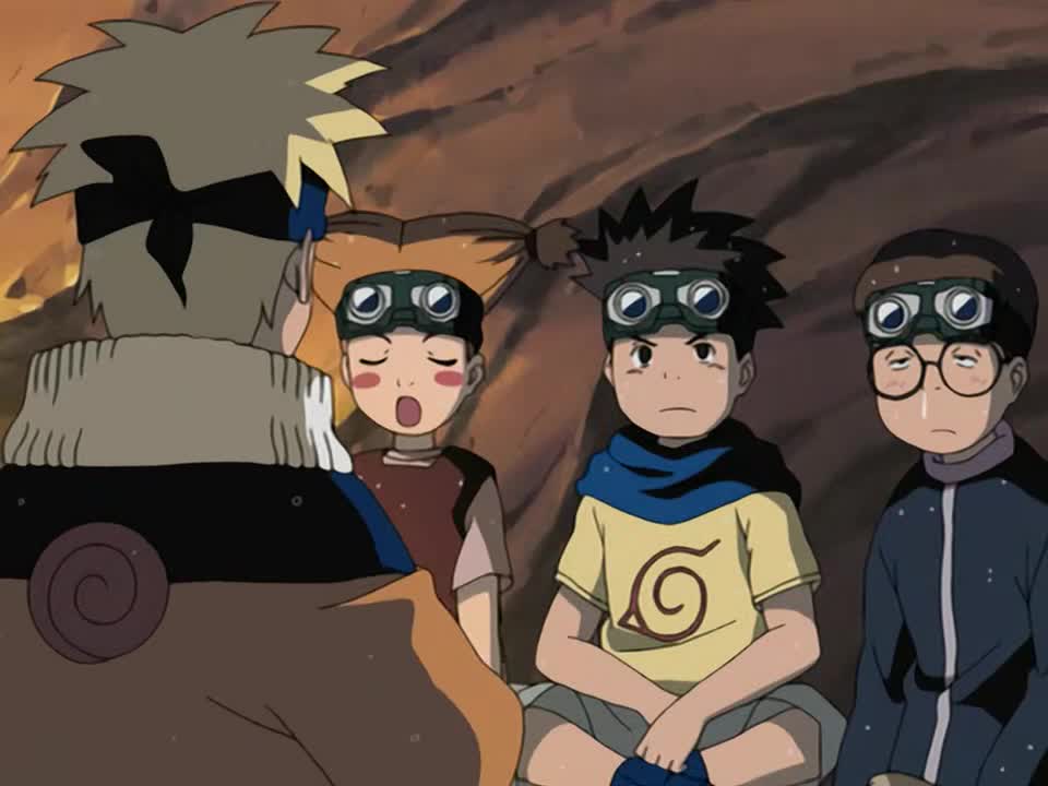 Naruto & konahamaru work in one team.