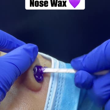 Watch Lana Try Sexy Smooth Purple Seduction Hard Wax for Nose Waxing!