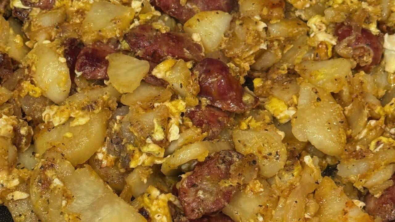 GymBro's Fried Potatoes with Andouille Sausage