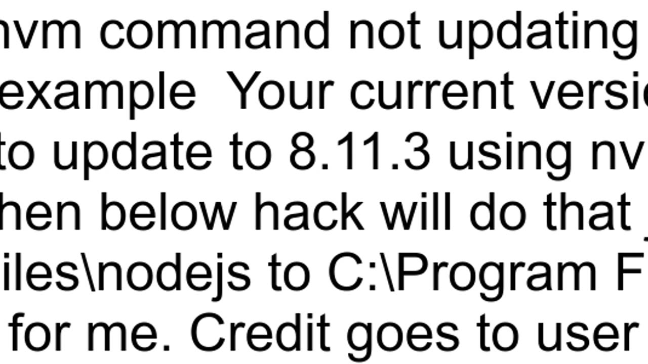 NVM doesn39t switch the expected Nodejs version