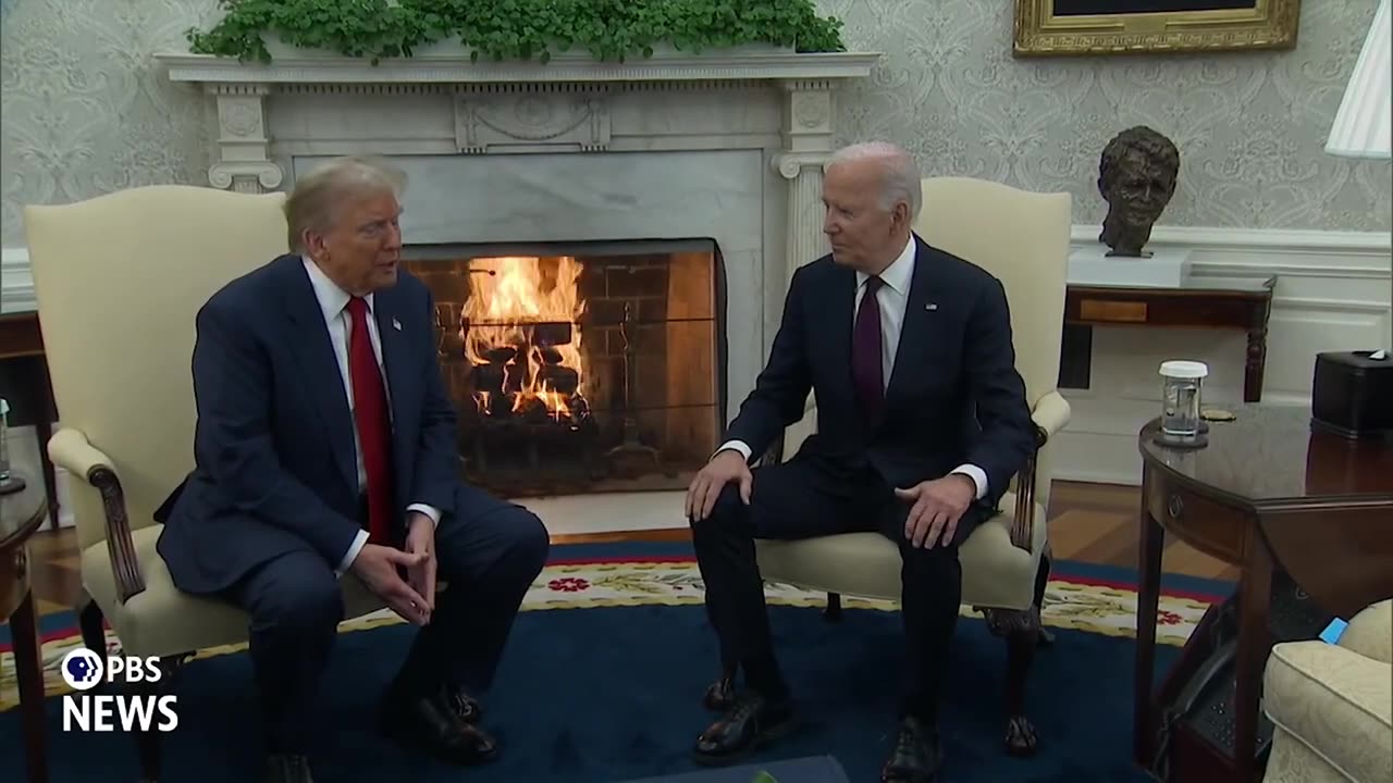 The first interaction between the Trump & Biden