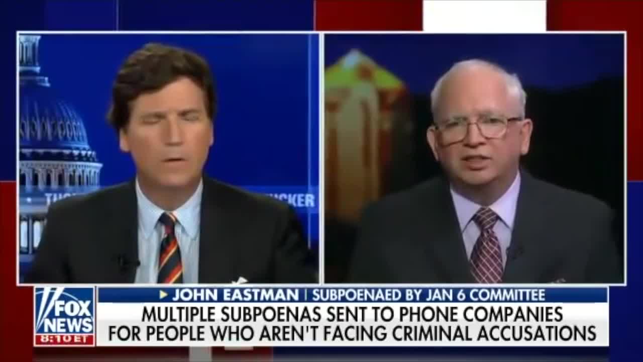 Attorney John C. Eastman was not in the Capitol on J6 but the committee wants all his data