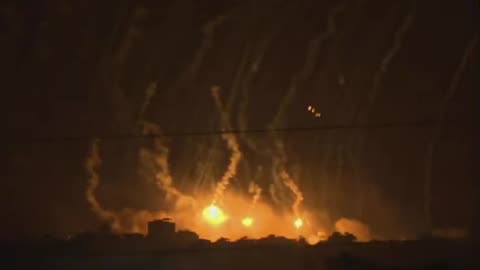 Gaza war IDF attacks night views