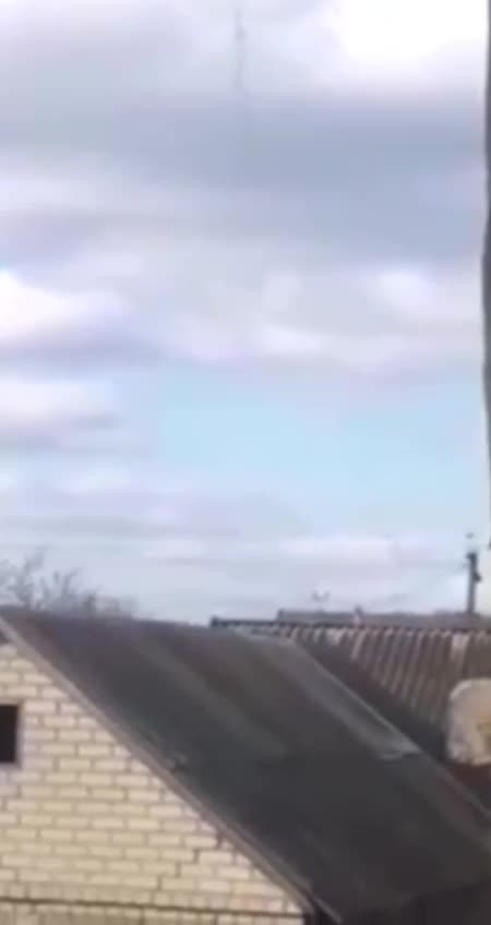 Downing, presumably, of the Ukrainian bayraktar TB2 by Russian air defense systems.