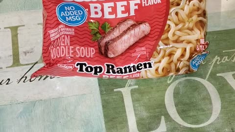 Eating Nissin Top Ramen Beef Flavor, Dbn, MI, 4/19/24