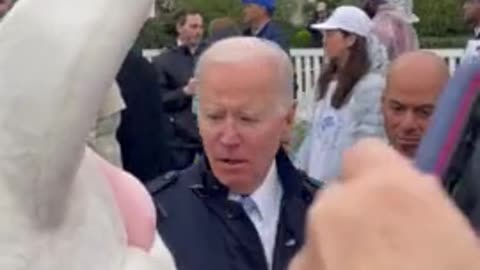 Biden starts to answer questions, Easter Bunny interrupts and sends him away