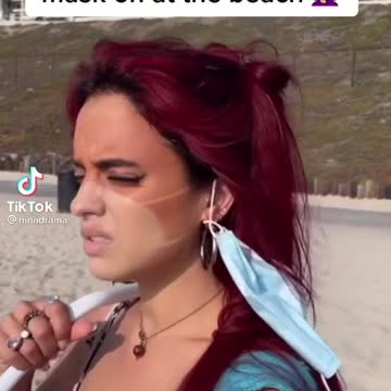 Does she still need to wear a mask looking like wearing one? 😂