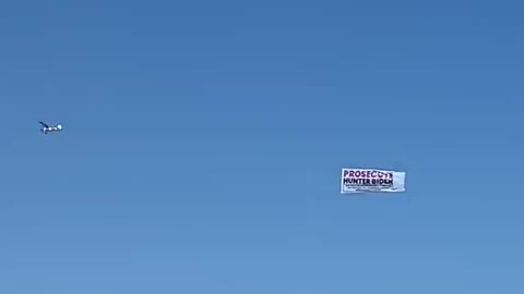 Prosecute Hunter Biden Flag flies overhead by Joe Biden's Delaware home