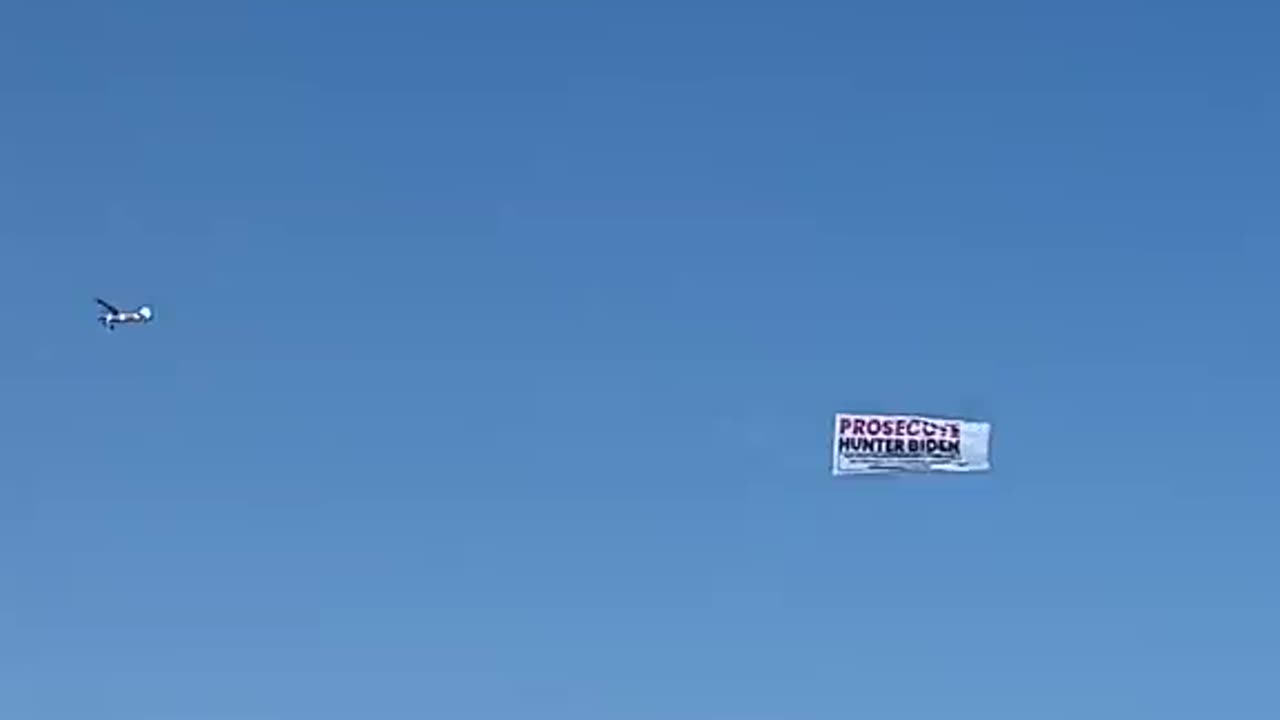 Prosecute Hunter Biden Flag flies overhead by Joe Biden's Delaware home