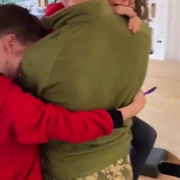 The Children waited for their father from the front