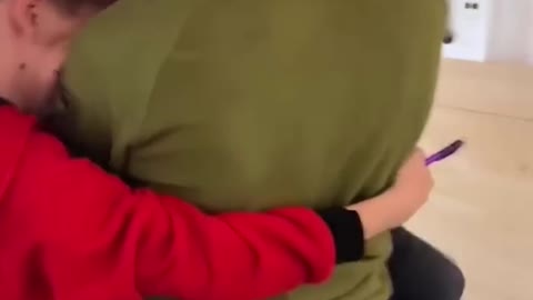 The Children waited for their father from the front