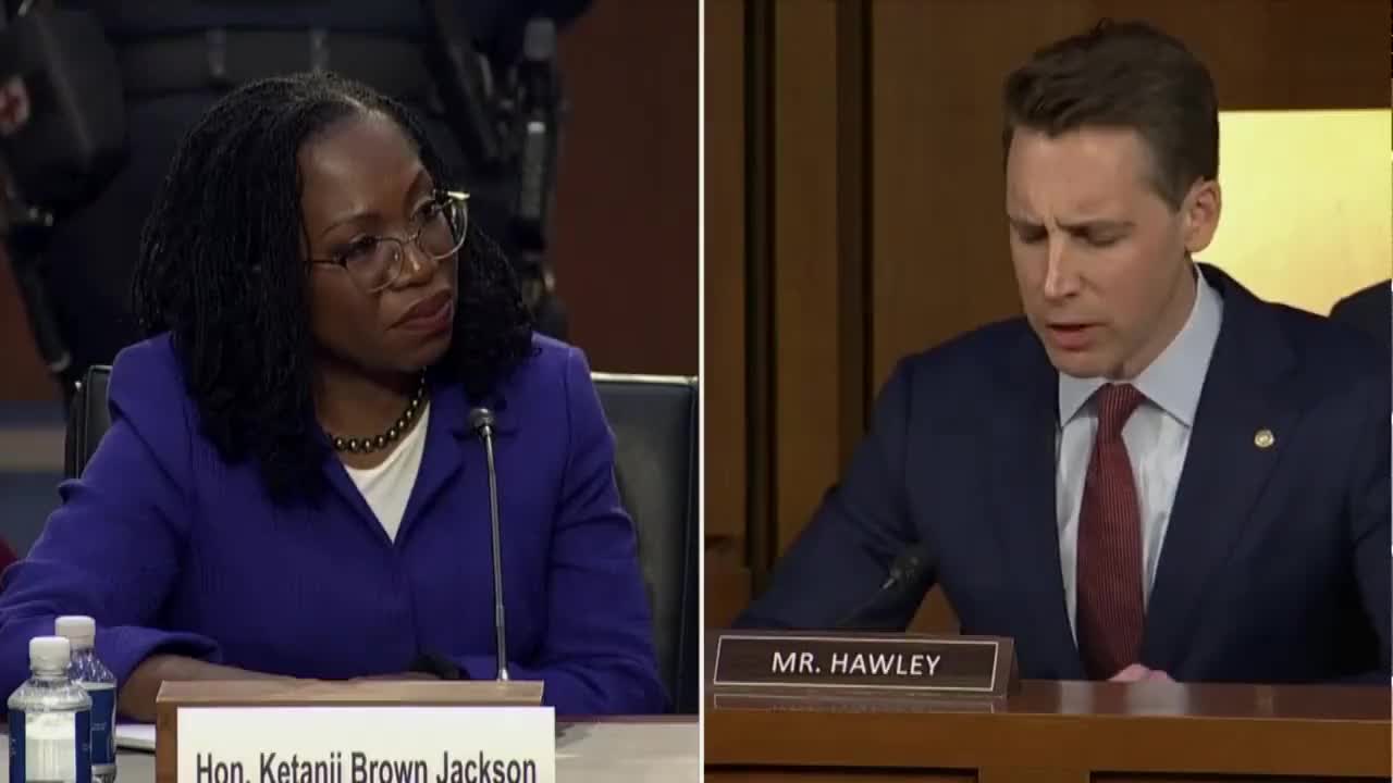 Sen. Hawley EXPOSES Radical Biden SCOTUS Nominee To Her Face