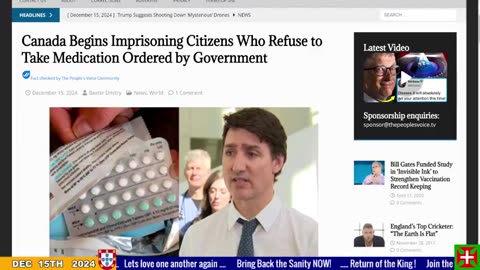 ALERT Canada Begins Imprisoning Citizens who Refuse to Take Medication Ordered By Govt