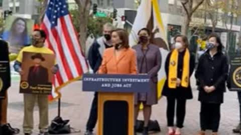 Let’s Go Brandon USA USA . Heckler in Francisco Yells at Pelosi