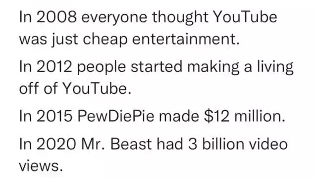 YouTube was just an entertainment platform 14 years ago