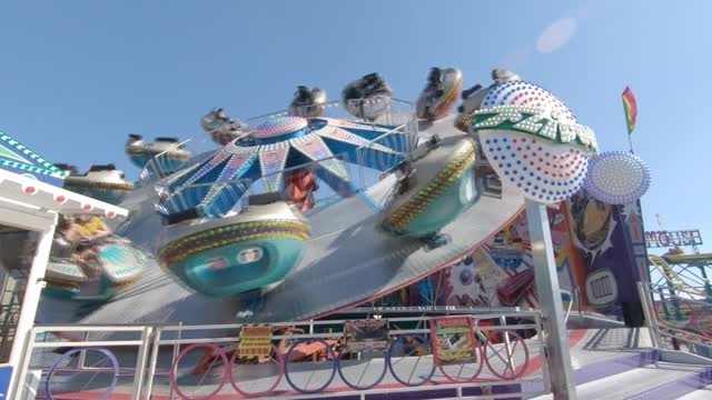 It's a round and round ride. It's fun, but I think it's going to be dizzy.