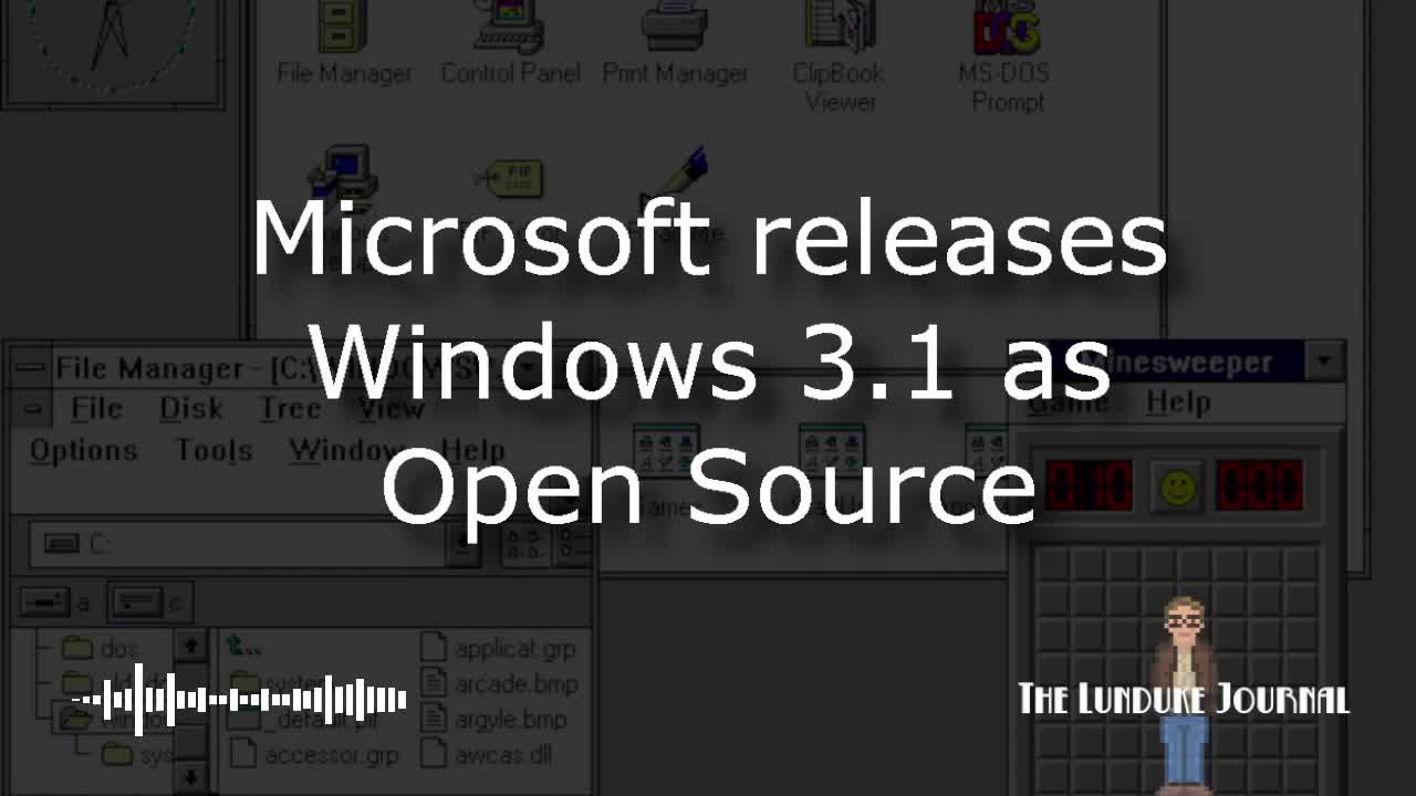 Microsoft releases Windows 3.1 as Open Source