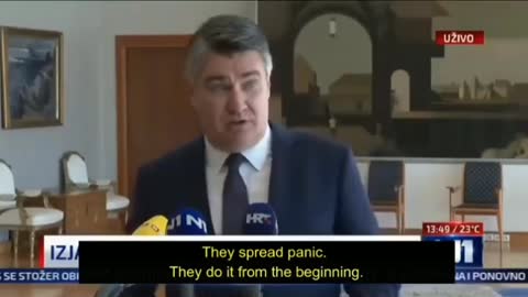 2021-09-27 Президент Хорватии Зоран Миланович запрещает вакцинацию от ковида в своей стране