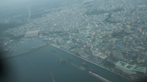 Land from the plane window.