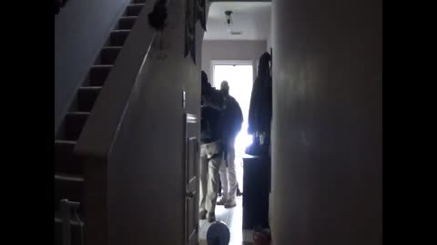 Police entering home of Rebekah Jones
