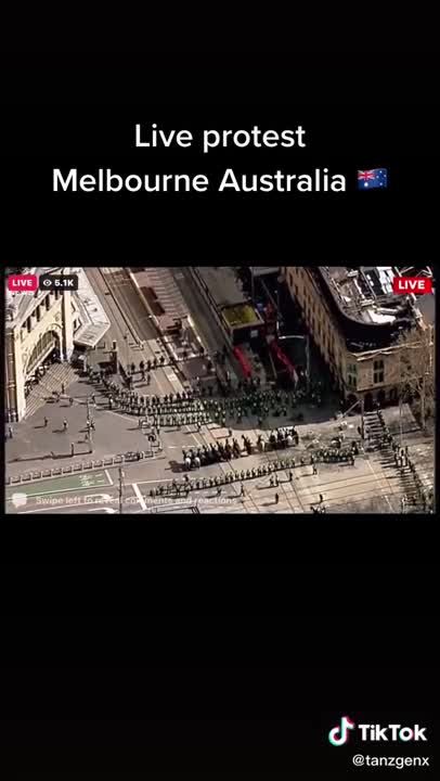 MELBOURNE AUSTRALIA PROTEST VIDEO 9/18/2021