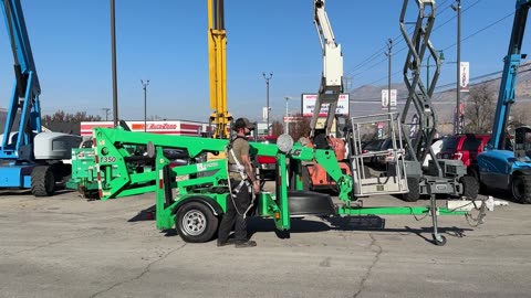 Tow Behind Aerial Boom Lift 2017 JLG T350 35' Platform Electric Portable Manlift Articulating