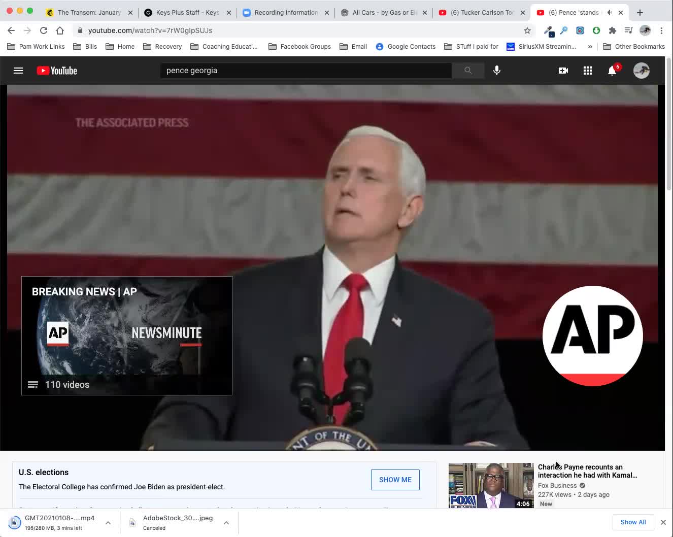 Pence Broken Promise about Election 1/4/21