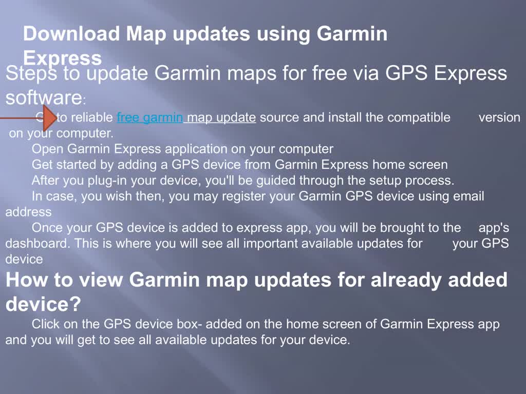 free garmin map updates using garmin express