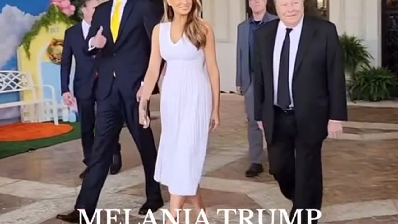 Melania And Barron Trump on Easter Sunday