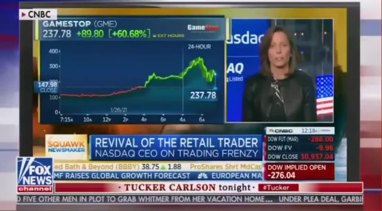 Tucker Carlson talks about the Battle of GameStop