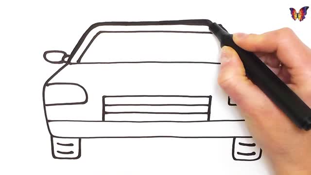 How to draw a SPORTS CAR.