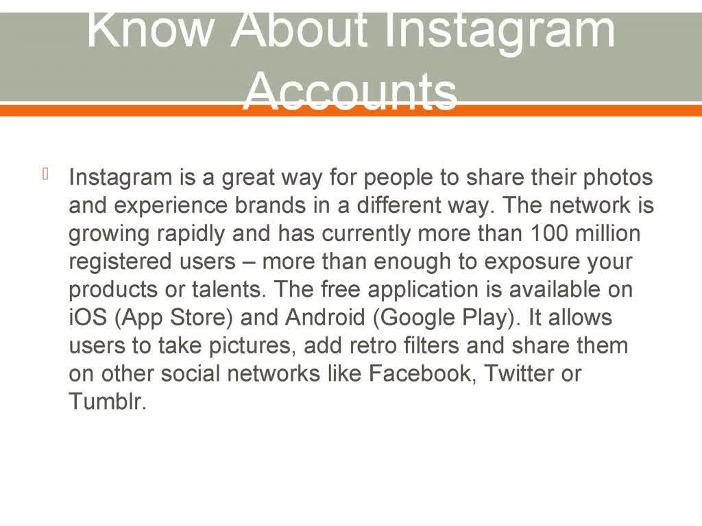 Buy instagram accounts for your business