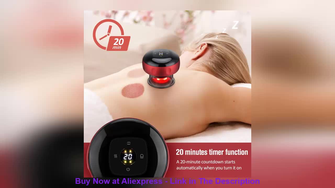 ☑️ Electric Cupping Massage Device Intelligent Breathing LCD Display Guasha Scraping Heating Vacuum