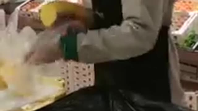 Peeling Cantaloupe