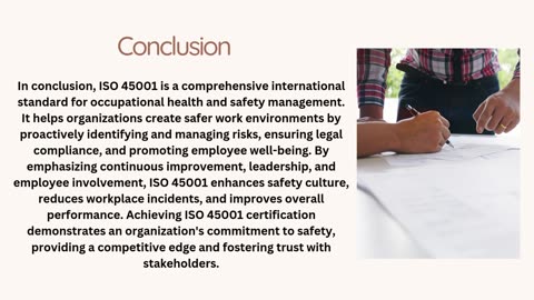 Achieving a Safer and Healthier Workplace with ISO 45001 certification