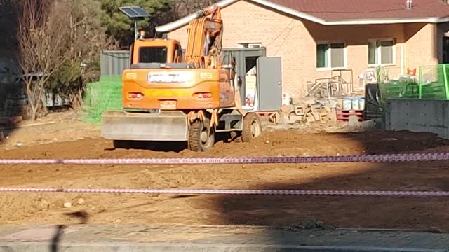 Working Excavator