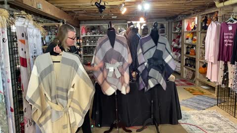 Opportunities Show Room - Video 33 - Fashion by Mirabeau Monica Plaid Tie-Waisted Cape