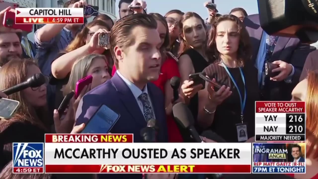 UPDATE: Matt Gaetz Delivers Remarks Following Kevin McCarthy's Removal as House Speaker