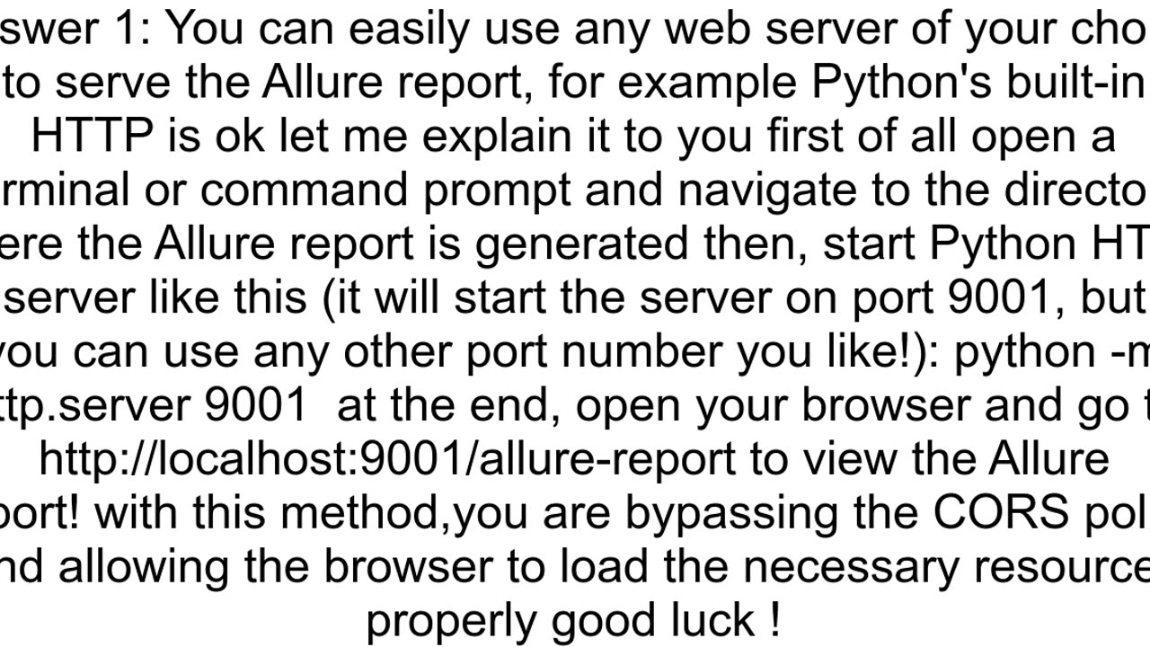 Allure report html is not loading json data