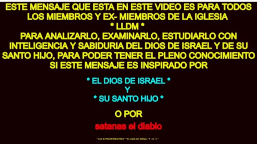 #LLDM JUDITH FUNDACION MOISES P. USTEDES QUIEREN DESTRUIR LA IGLESIA LLDM COMO TODOS LOS #EX-LLDM