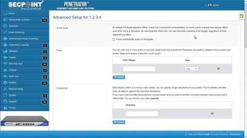 SecPoint Penetrator V59 Vulnerability Scanner Improved Offline Targets