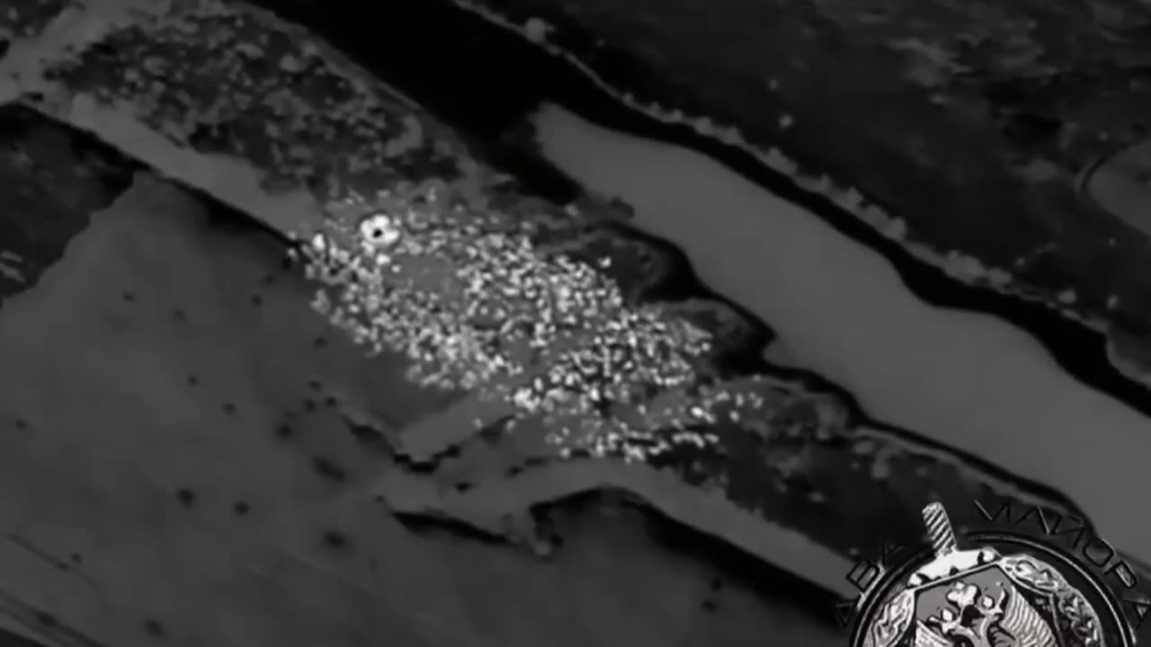 Footage of a Russian RBK-500 clustermunition strike on Ukrainian positions in the Kupyansk direction