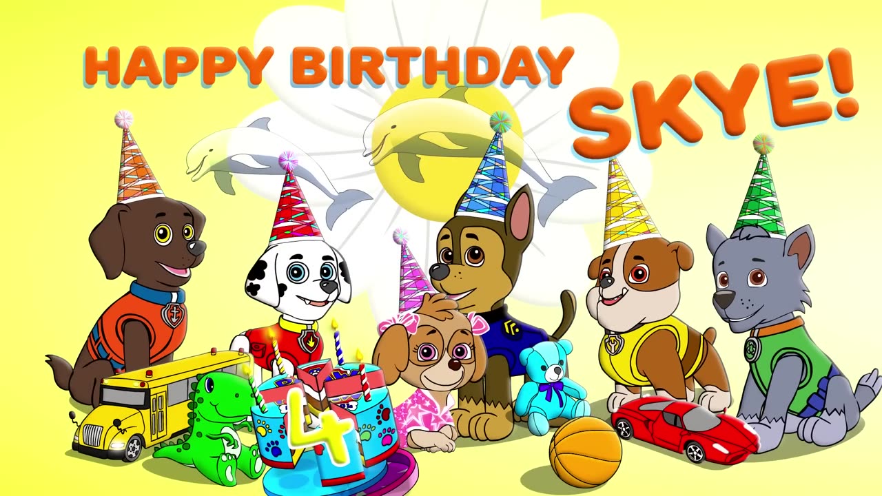 Paw Patrol Skye's 🔴BIRTHDAY🔴 Animation for Kids!